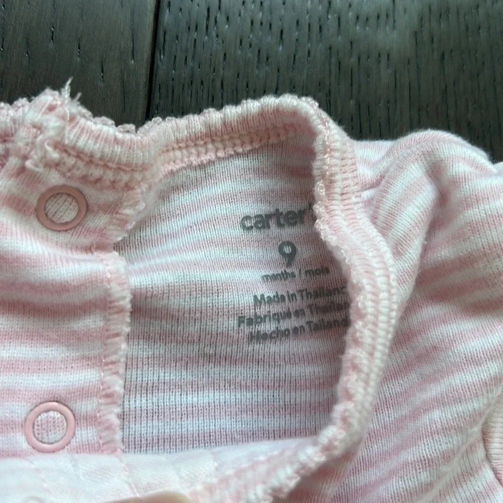 Carters short sleeve striped onesie dress